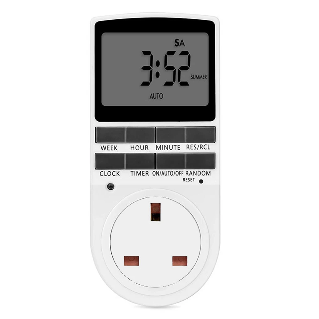 

EU Electronic Digital Timer Switch US FR BR Plug Kitchen Timer Socket Outlet 230V 110V 7 Day 12/24 Hour Programmable Timing