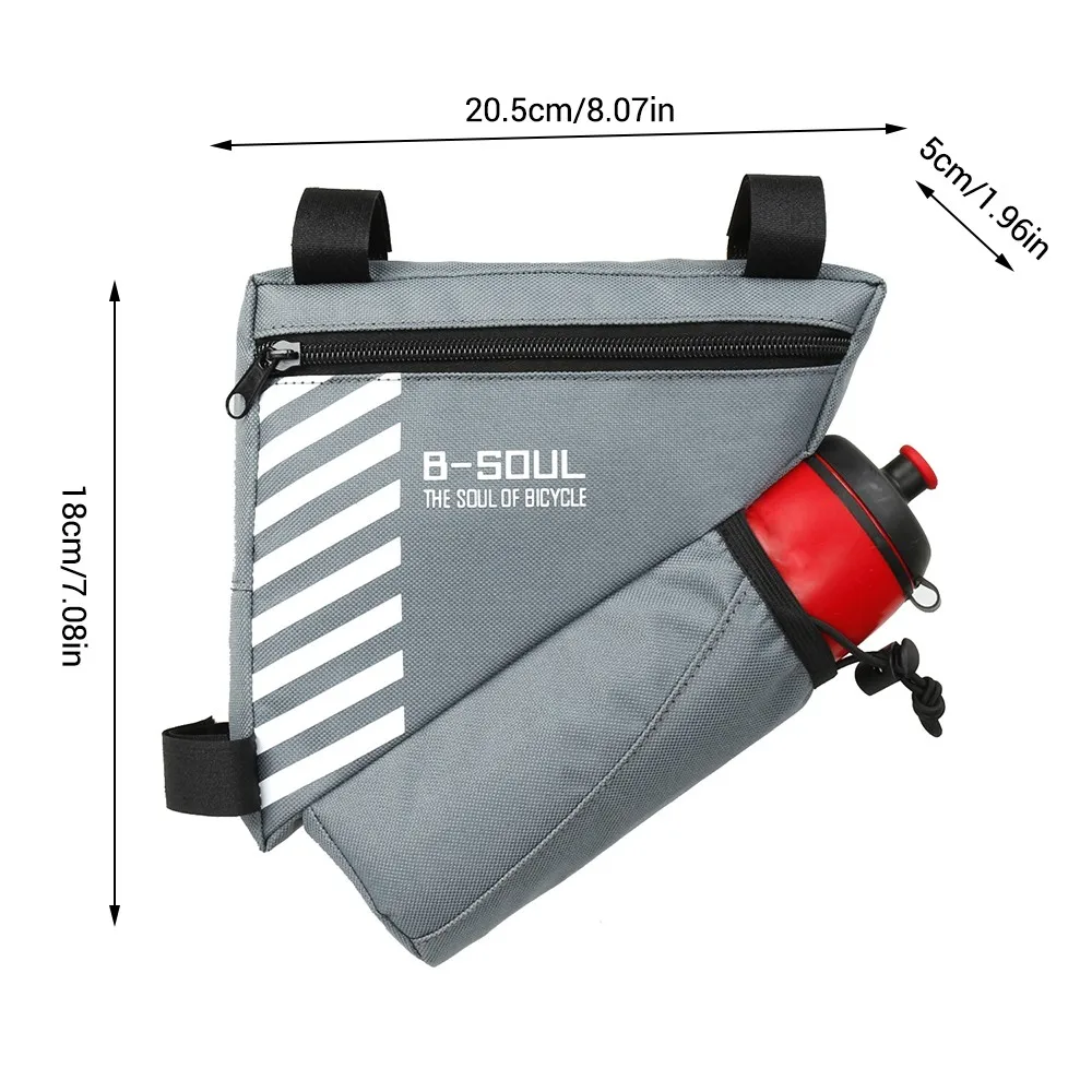 

Bicycle Bag Front Tube Frame Handlebar Triangle Pouch 1.5L Polyester Cycling Saddle Bag Water Bottle Holder Bike Accessories