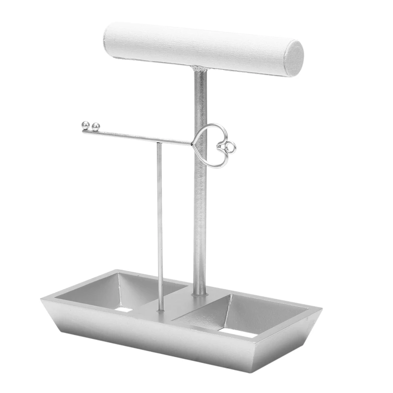 

2 Tier Metal Jewelry Display Perfect for Bracelet Bangle Watch for Home Organization, Necklace and Earring Display Stand