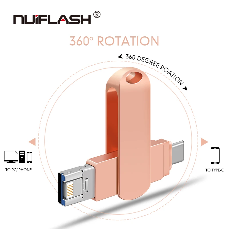 USB флеш накопитель для iPhone X/8/7/7 Plus/6/6s/5/SE/ipad 3 в 1 флешка карта памяти 16 ГБ 32 64 Гб 128 usb 2