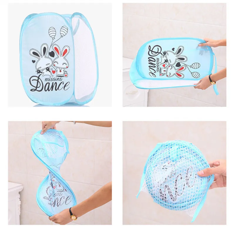 6 цветов мультяшная складная корзина для хранения домашней одежды трех вещей в