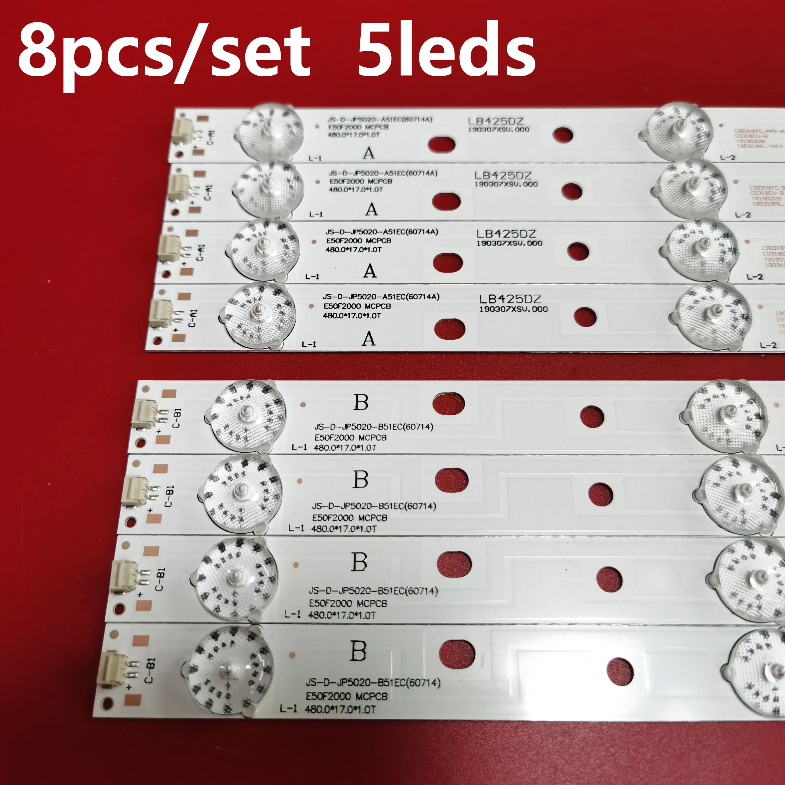 

LED Backlight strip 5 Lamp For PHILIPS 50"TV D50-F2000 JS-D-JP5020-A51EC B51EC