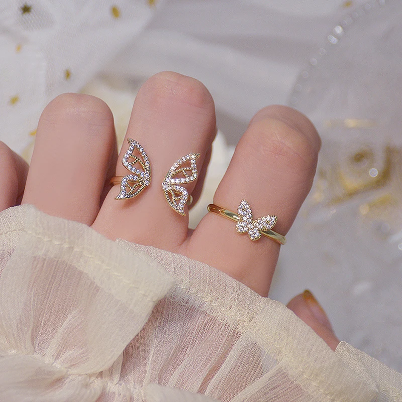 Блестящая сторона новые аксессуары кристальная бабочка обручальные