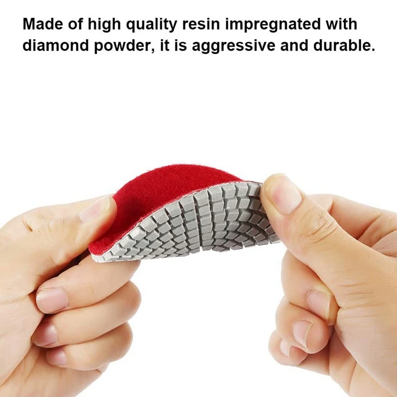 

15Pcs Diamond Polishing Pads Kit 4 Inch 100mm Wet/Dry for Granite Stone Concrete Marble Polishing Use Grinding Discs Set