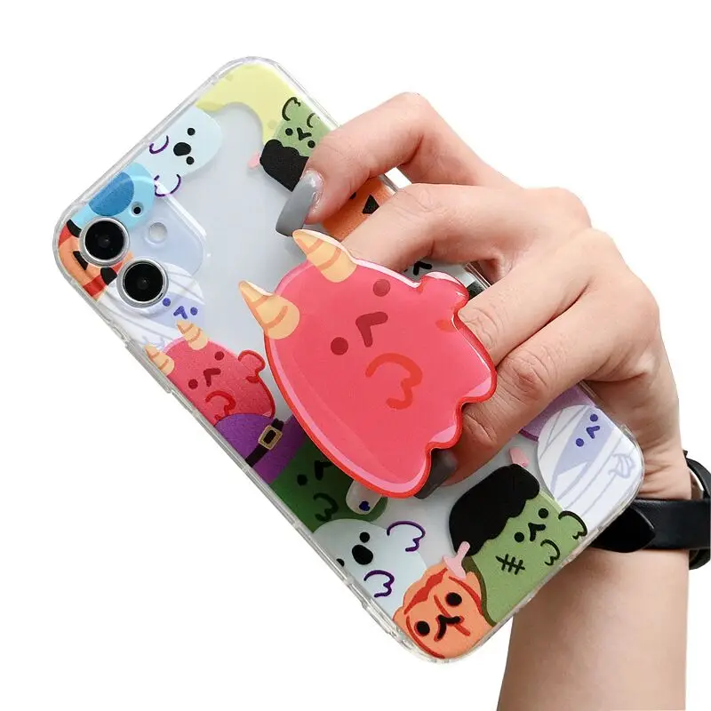 

2020 dropping glue fold finger grip ring mobile phone holder for iphone samsung xiaomi redmi cute Cartoon holder stand bracket