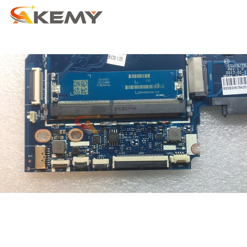 

Akemy For Lenovo YOGA 520-14IKB Flex 5-1470 Laptop Motherboard LA-E541P CPU i7-7500U GPU 940MX 2GB Tested 100% Work