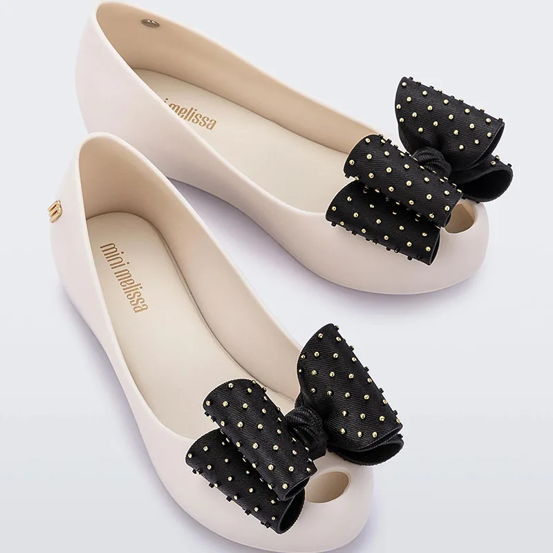 

2021 Mini Melissa Princess Big Girls Jelly Shoes Bow Sandals Star Melissa Sandals Medium Children Shoes 19-21cm