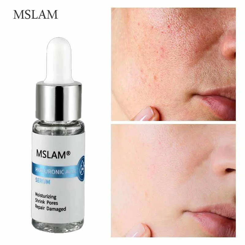 

MSLAM Hyaluronic Acid Face Serum Shrink Pore Whitening Brighten Face Essence Moisturizing Anti-Wrinkle Firming Skin Care 15ml