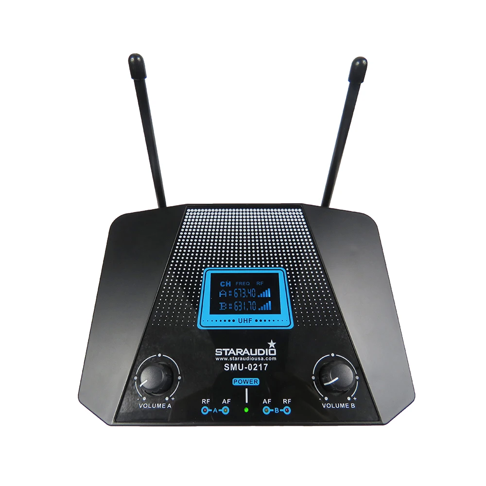 STARAUDIO 2 канала UHF Ручной беспроводной микрофон системы 2CH сценический церковный клуб KTV домашние вечерние микрофон караоке SMU-0217A