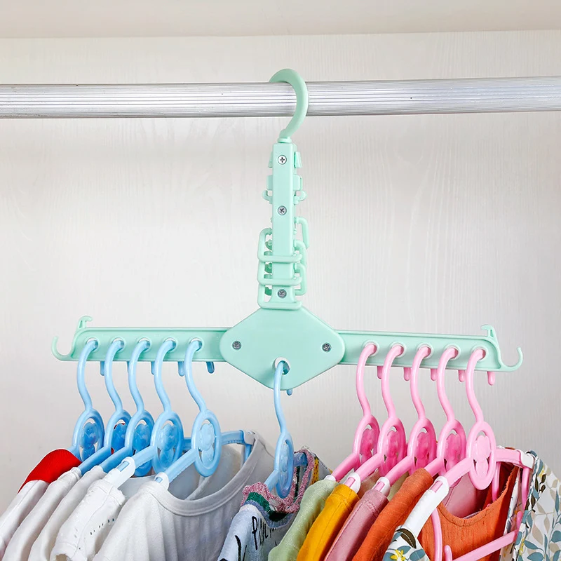 Вешалка для одежды многофункциональная с 11 отверстиями двойным крючком