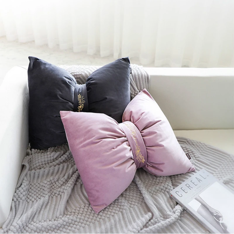 Нордическая INS ветрозащитная Подушка cillink с бантом бархатная Женская подушка в