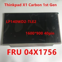 new original 14 inch laptop slim led screen for lenovo thinkpad x1 carbon 1st gen panel lp140wd2 tle2 fru 04x1756