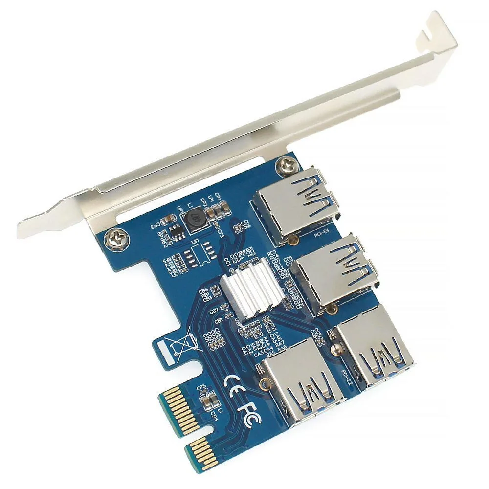 PCIE 1 до 2/4 PCI Express 1X Слоты Райзер-карта Mini ITX к внешнему 4 PCI-E слот-адаптер PCIe порт