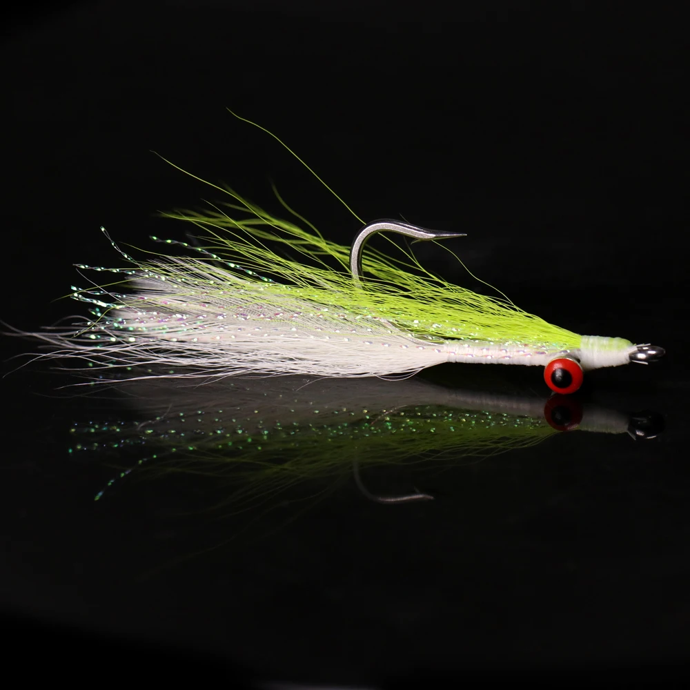 ICERIO 3 шт. крючок из нержавеющей стали Clouser Minnow Streamers Искусственные мухи окунь