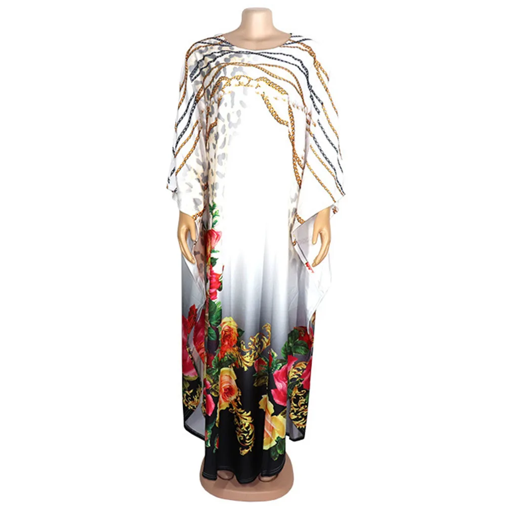 2019 Boho Новый большого размера в африканском стиле Макси Цветочный Принт халат