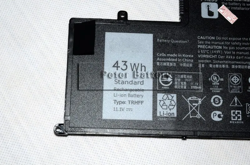 JIGU Оригинальный аккумулятор для ноутбука 1V2F6 01v2f6 DL011307 PRR13G01 TRHFF DELL Inspiron 15 5000 5547 Latitude