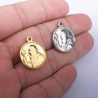 100 stainless steel st benedict coin charm goldsilver color metal san saint benedict cross medal charms wholesale 20pcs