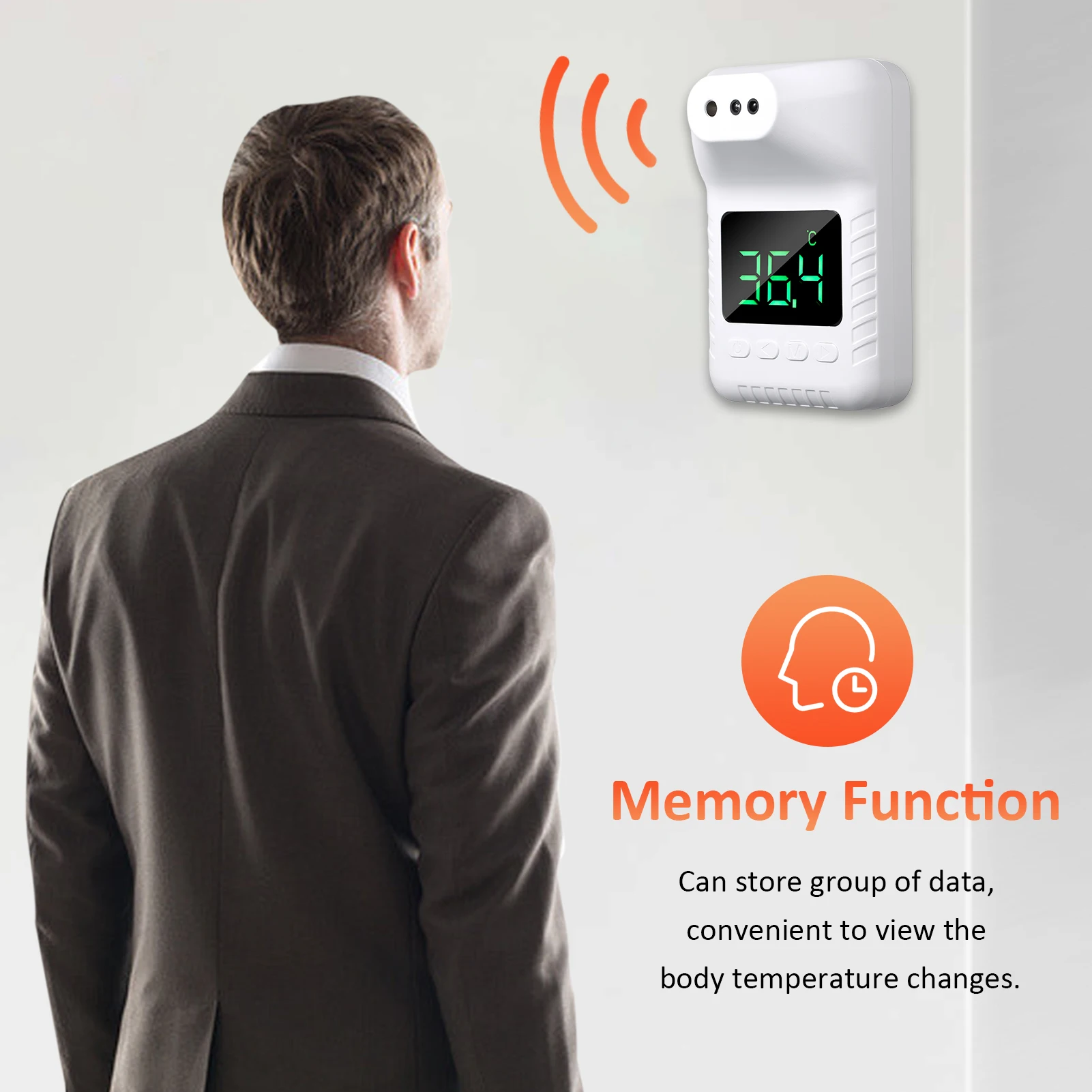 Бесконтактный инфракрасный термометр новейший ЛОБНЫЙ настенный автоматический