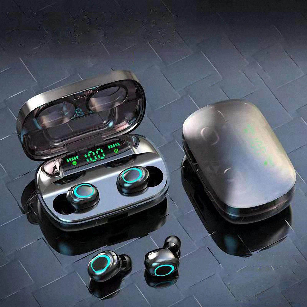 

TWS Wireless Bluetooth 5.0 Earphones 3500mAh Charging Case LED Display Earbuds Waterproof Headphone with Microphone