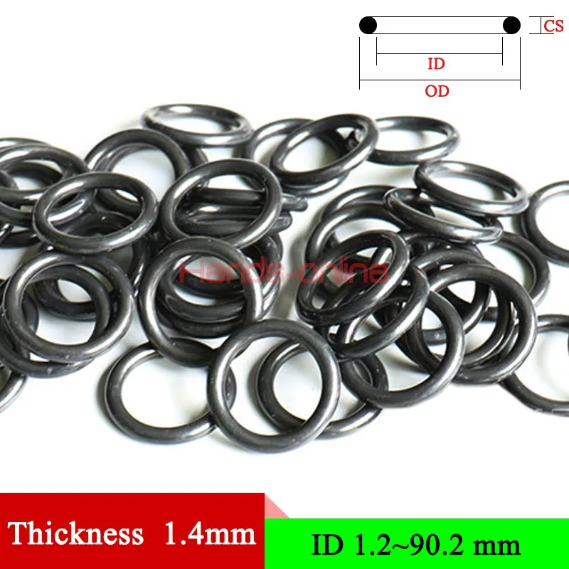 

NBR Thickness 1.4mm/0.055in Oring Mechanical Rubber Ring Gaskets O-ring Kit O Rings Nitrile Rubber Gasket Ring Seal Washer Seals