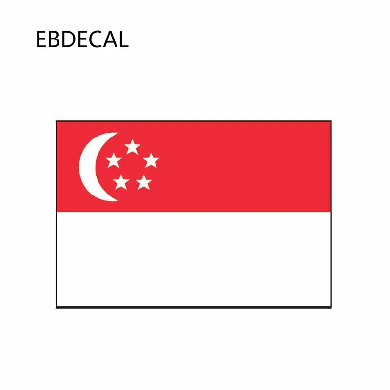 EBdecal International SINGAPORE Flag For Auto Car/Bumper/Window/Wall Decal Sticker Decals DIY Decor CT11799 | Автомобили и