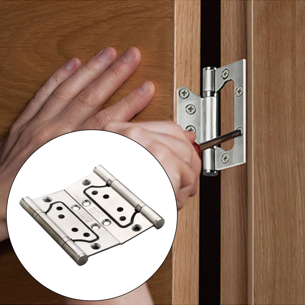 2/4 шт. Нержавеющая сталь плоский шарнир шкаф двери и окна деревянный ящик мини