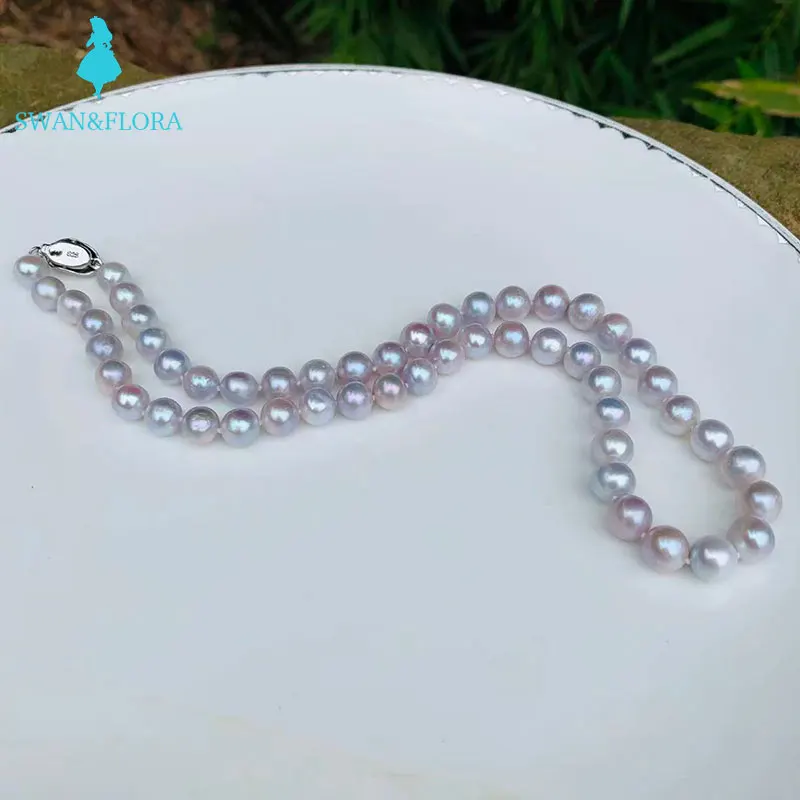 

Natural fresh water Grey Pearl NECKLACE