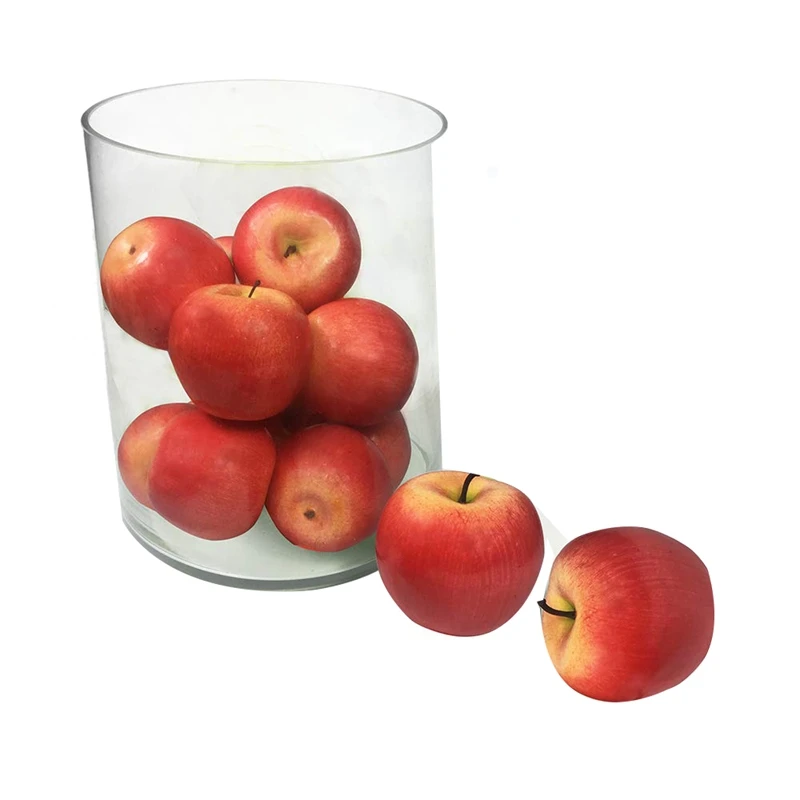 12 шт. искусственные яблоки поддельные фрукты Дом Кухня вечерние украшения