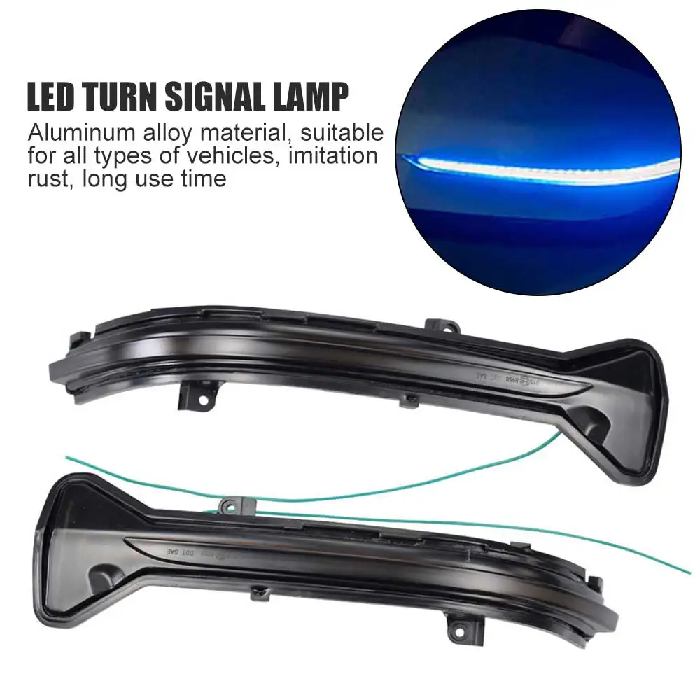 

2pcs LED Dynamic Turn Signal Light Yellow Blue Sider Mirror Indicator Flashing Light For BMW 5 6 7 8 3 Series G38 G30 G31 G20 M5