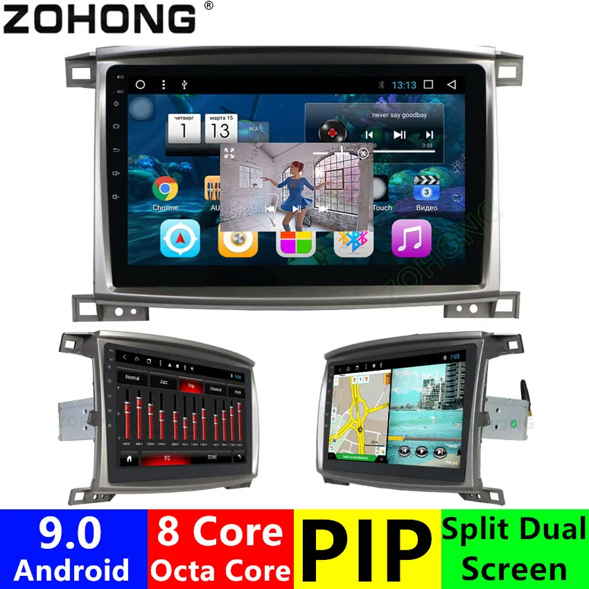 MicroNavi 8," Android 10,2 Octa 8 Core оперативная память 2 ГБ dvd плеер автомобиля для Toyota Land cruiser 100 LC 100 gps навигации радио BT wi fi