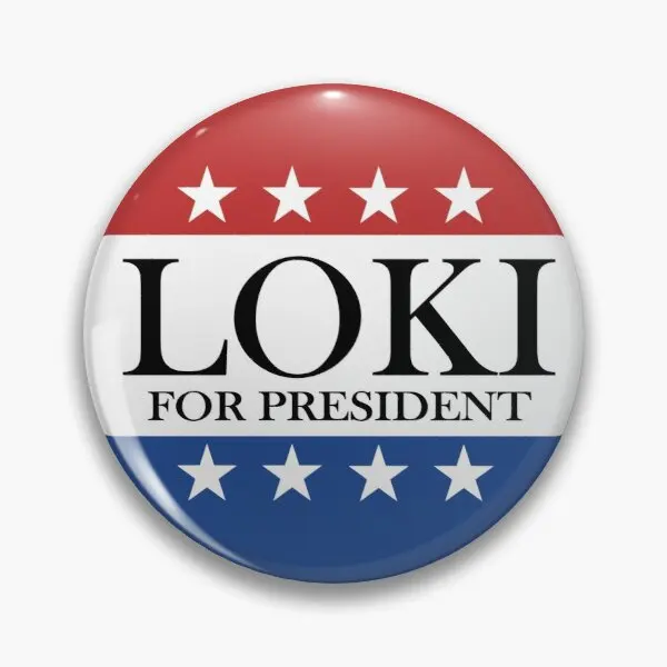 

Loki For President Customizable Soft Button Pin Fashion Brooch Gift Lapel Pin Hat Creative Lover Clothes Collar Cartoon Cute