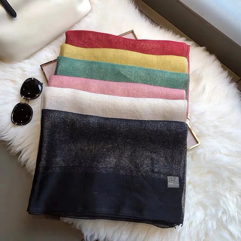 Hot Sale 2020 Real Hijab Solid Winter Silk Scarves Female Long Wool Scarf Women Shawls Spring Summer Pashmina Poncho Foulard |