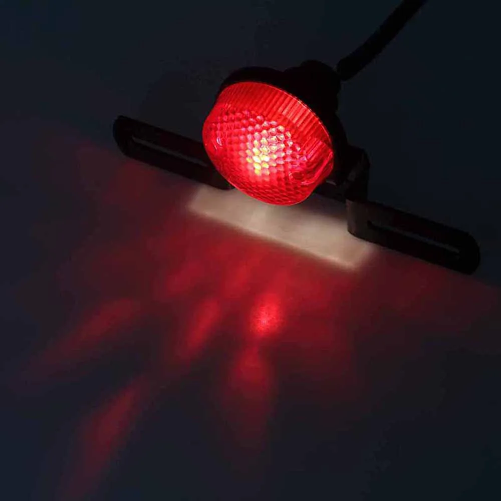 

Motorcycle LED Retro Rear Tail Brake Stop Light Moto Rear Lights Taillight with License Plate Mount