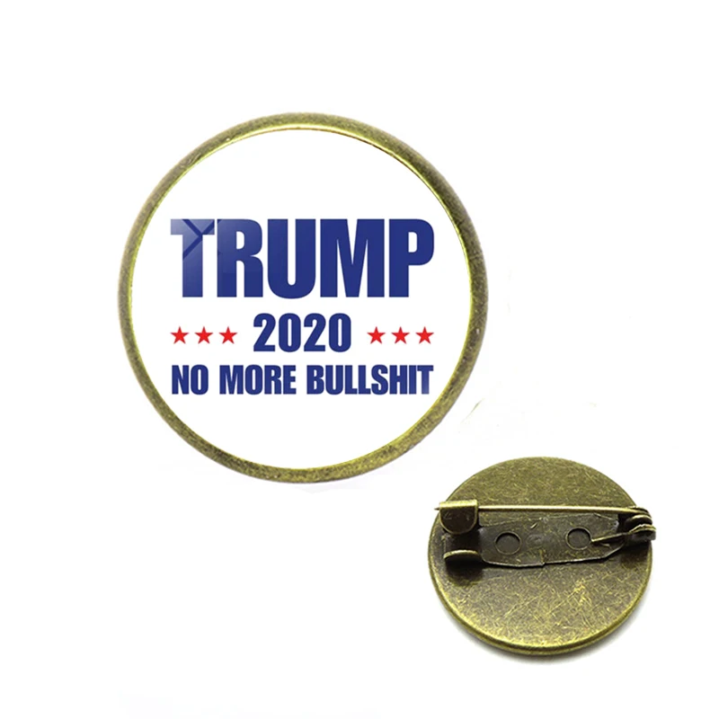 Брошка Trump 2020 делает Америку снова большой Дональд Трамп для США стеклянный купол