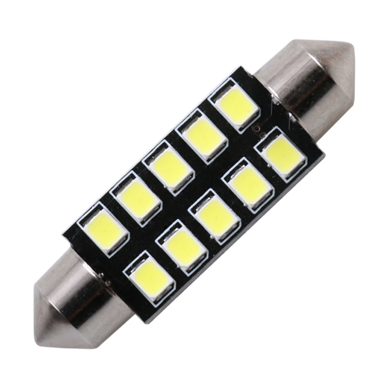 10x Автомобильный светодиодный светильник 31 мм 36 мм/39 мм/41 C5W C10W 2835 SMD Festoon авто лампа