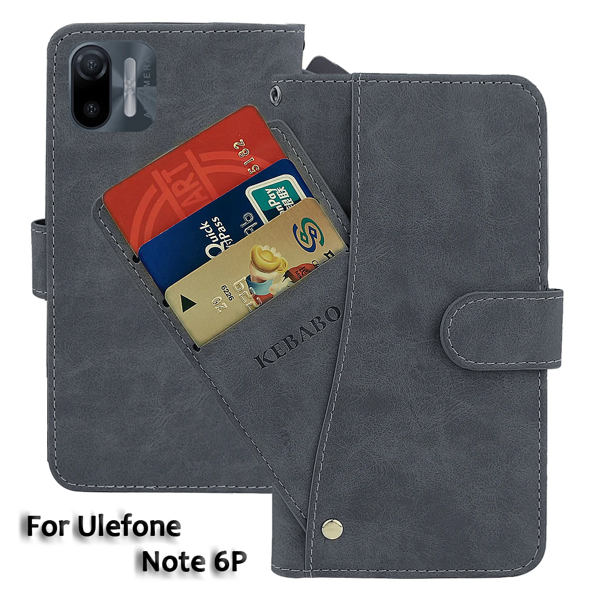 

Кожаный кошелек Ulefone Note 6P, чехол 6,1 дюйма, модный роскошный флип-чехол с передней картой Note 6P Ulefone, магнитные чехлы для телефонов