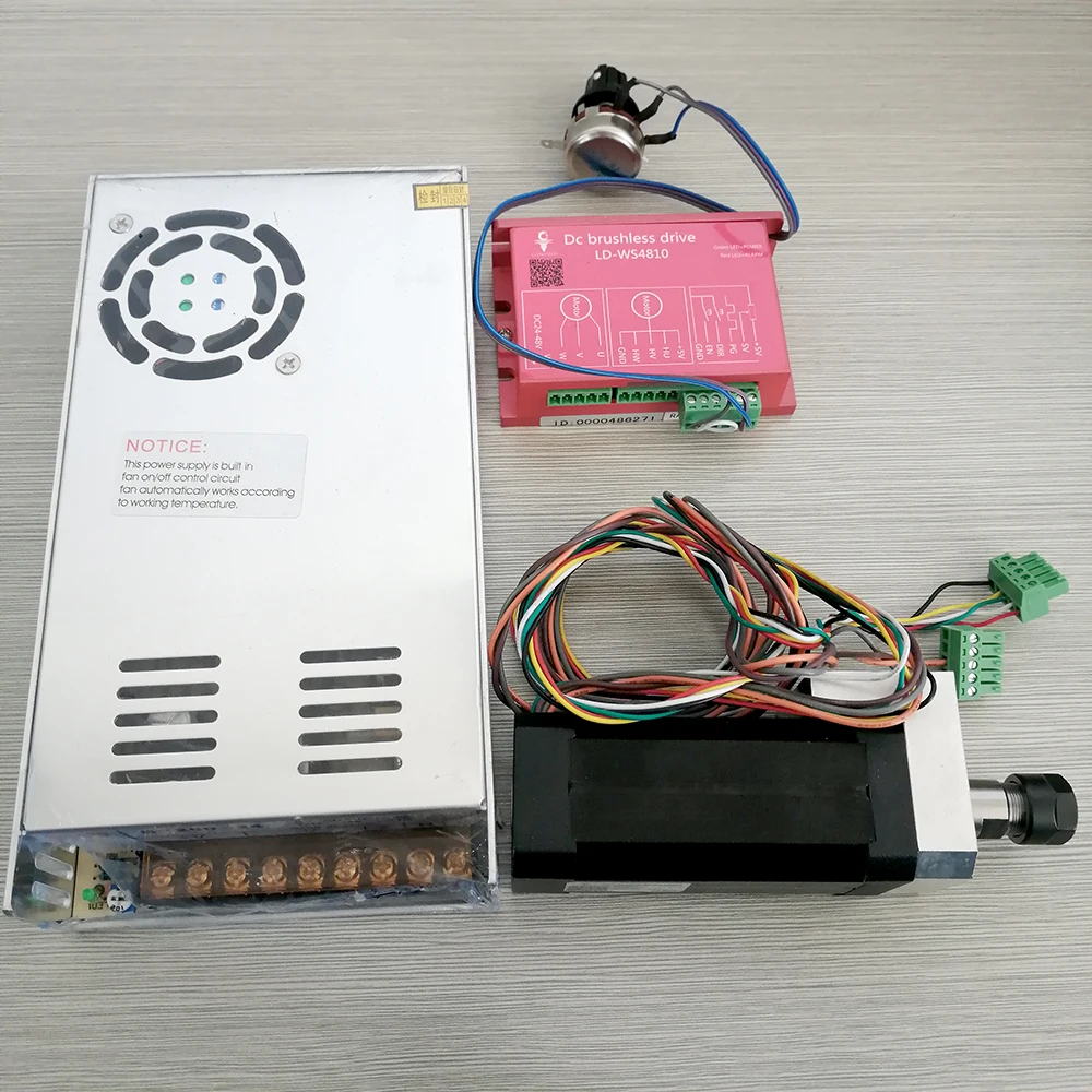 DC24V 4.5A 104 Вт Мини Бесщеточный двигатель шпинделя гравировального Станка PCB CNC