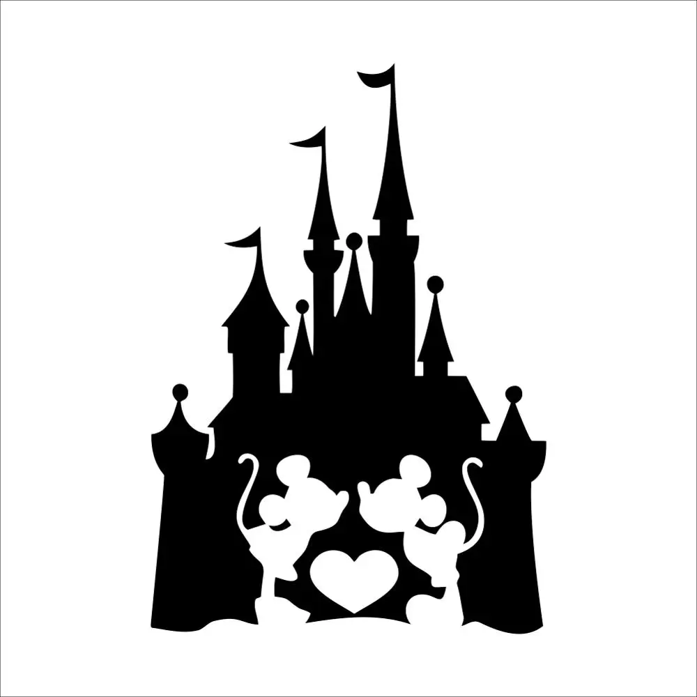 Disney замок с Микки Мышь Минни Маус принтом сердце Любовь Фея Цитата детская