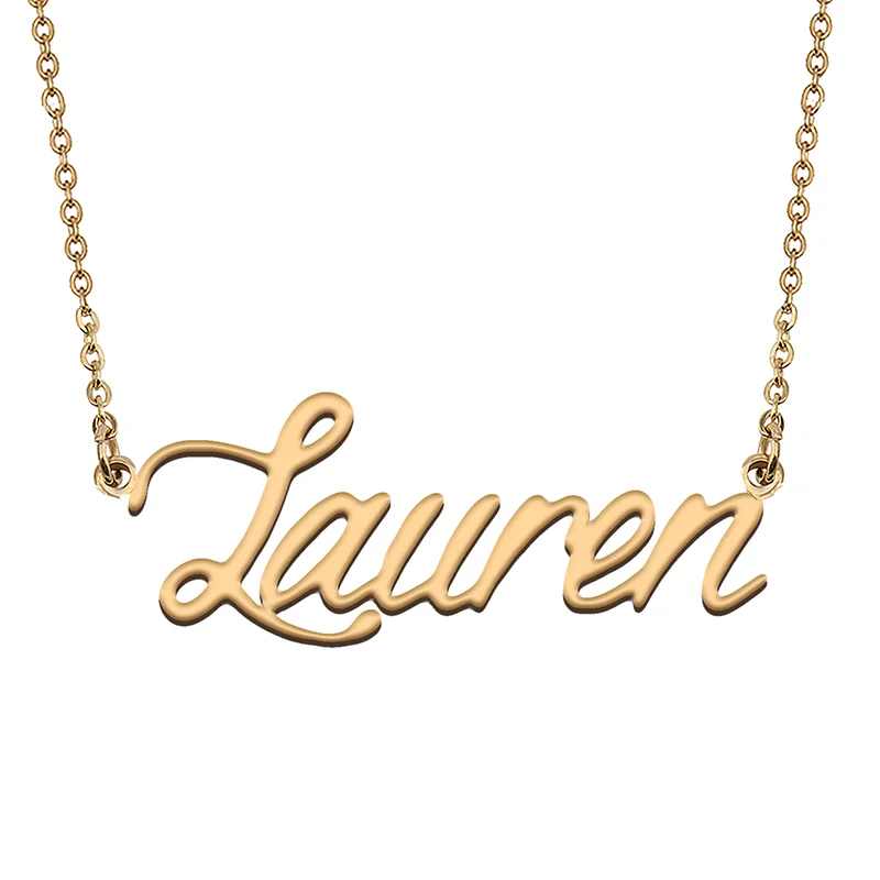 Lauren Custom Name Necklace Customized Pendant Choker Personalized Jewelry Gift for Women Girls Friend Christmas Present