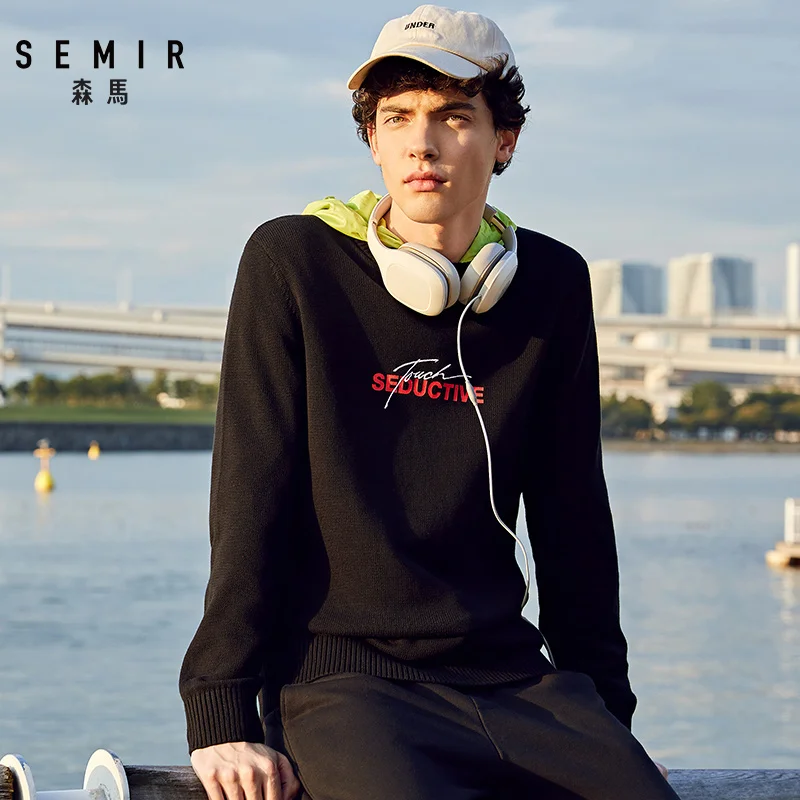 Свитер SEMIR мужской новинка весны 2020 свитер пуловер с круглым вырезом рубашка