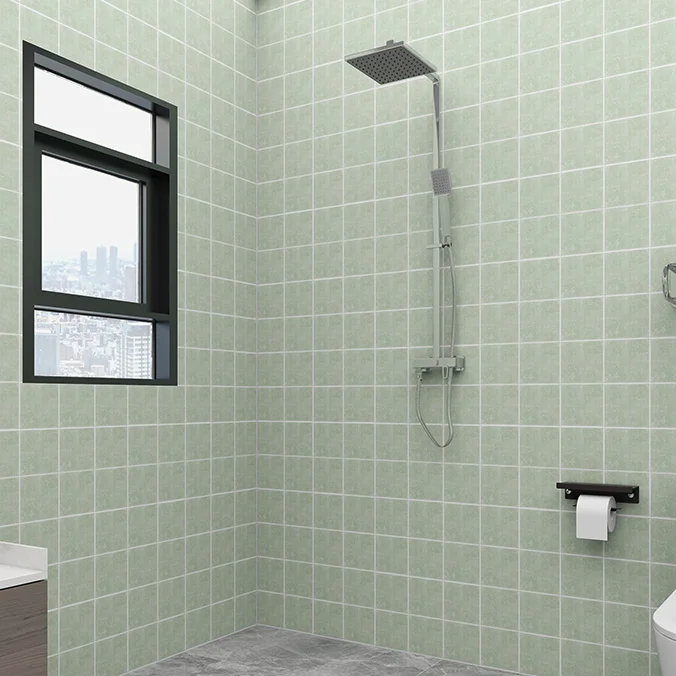 

Зеленый Туалетная плитка наклейки клей ПВХ абстрактные балкон плитка наклейки Кухня в стиле арт-деко Vinilos Cocina украшения дома EH50TS