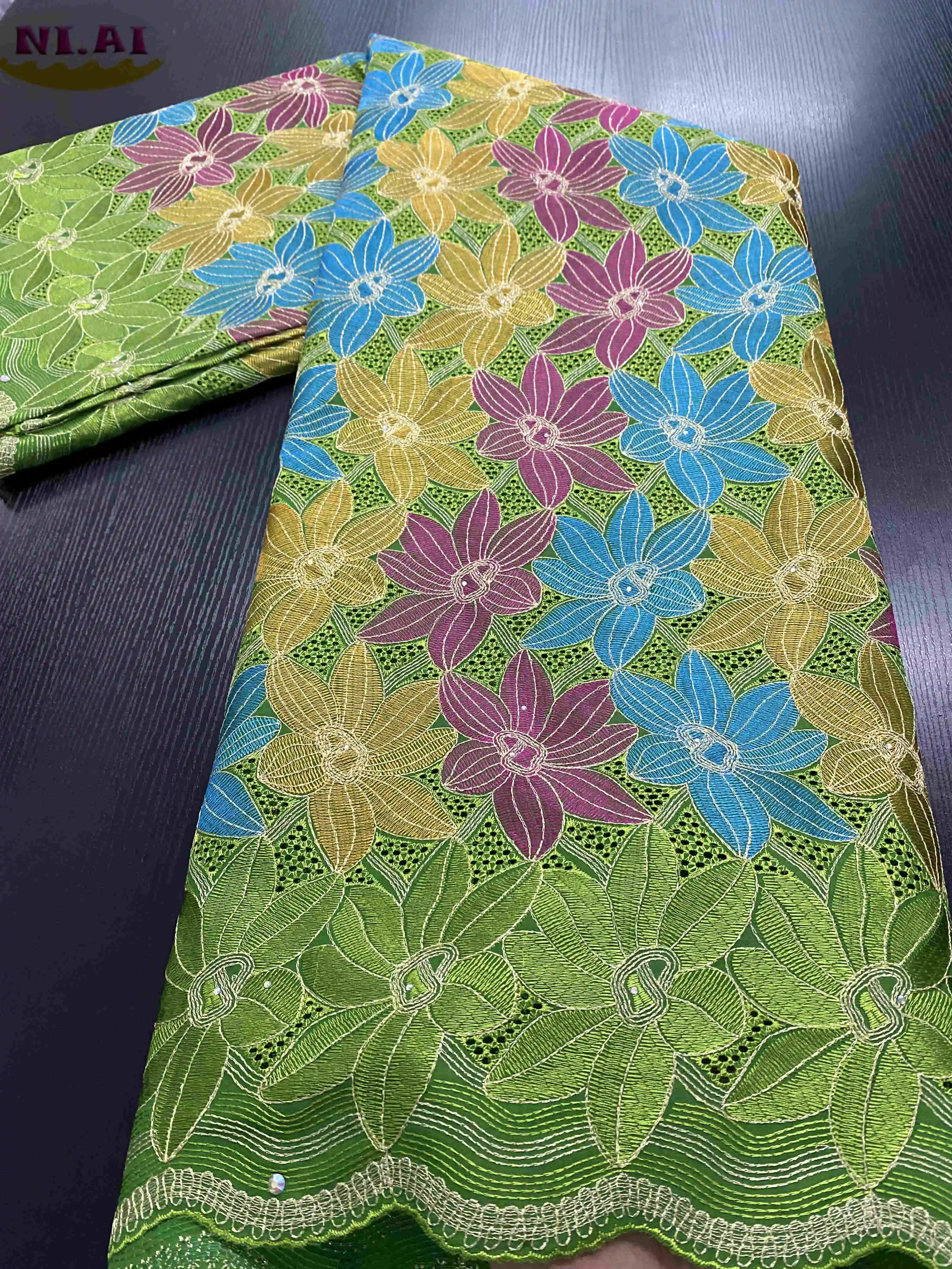 

NIAI Swiss Voile Lace In Switzerland 2020 High Quality Lace African Cotton Lace Fabric Fashion Nigerian Lace Fabrics XY3301B-3