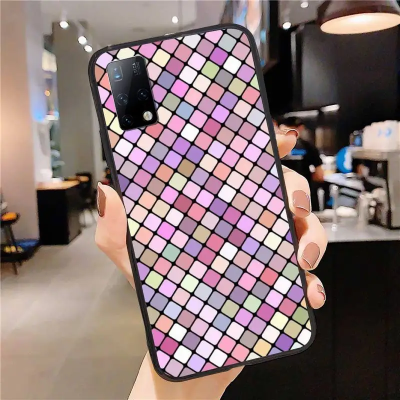 

Colorful Plaid Phone Case for Huawei Nova 5T 7 Pro Cover 3i 2i Y5 Y7 2019 Y9 Prime Y9s Y8s Y8p Y6 Fundas Coque