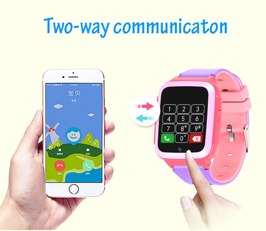 Дети gps Smartwatch1.44 дюймов Анти-потеря Смарт-часы для детей девочек мальчиков камера SOS регистратор сигнала тревоги для Ios Android