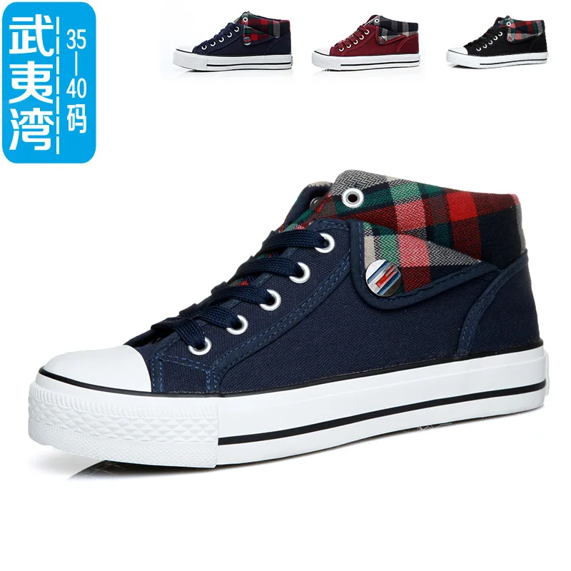 

Женские холщовые туфли с высоким верхом, маленькие черные туфли на шнуровке в Корейском стиле, весна-лето 2021