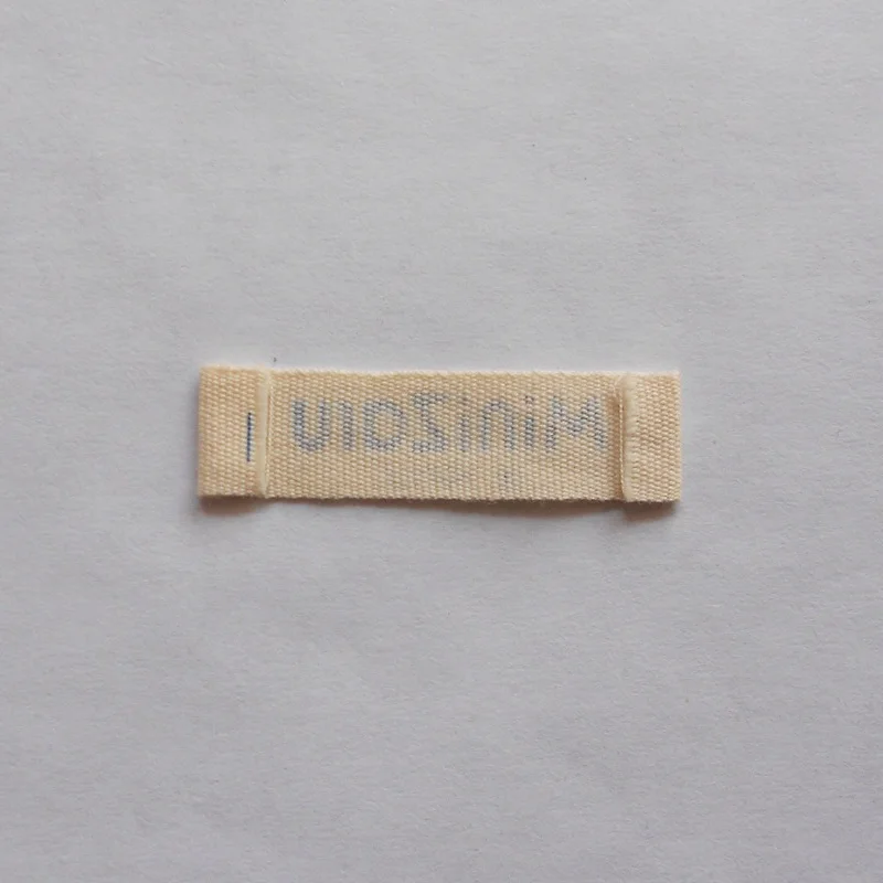 (1000 шт./лот) натуральная белая хлопковая этикетка для одежды с принтом