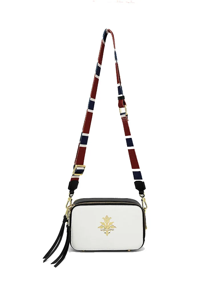 Женская сумка через плечо Meteor bird white маленькая мессенджер с откидным клапаном