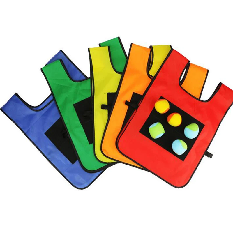 

Детский стильный жилет, жилет из Джерси, жилет для игр, жилет с липкими мячиками, игрушки для бросания, Детская Спортивная игрушка