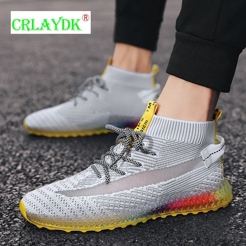 

Кроссовки CRLAYDK мужские спортивные, высокие, Нескользящие, на шнуровке, повседневные, для бега, ходьбы, тенниса