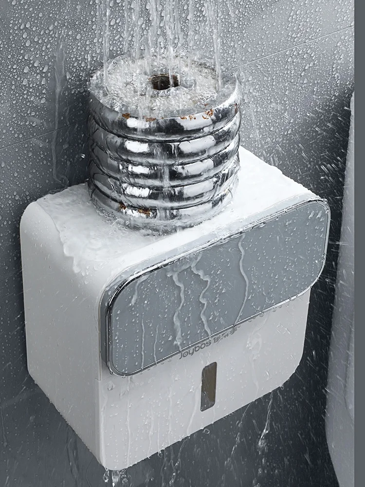 

TT Jiabangshou Toilet Tissue Box Toilet Paper Holder Waterproof Punch-Free Storage Rack Wall Hanging